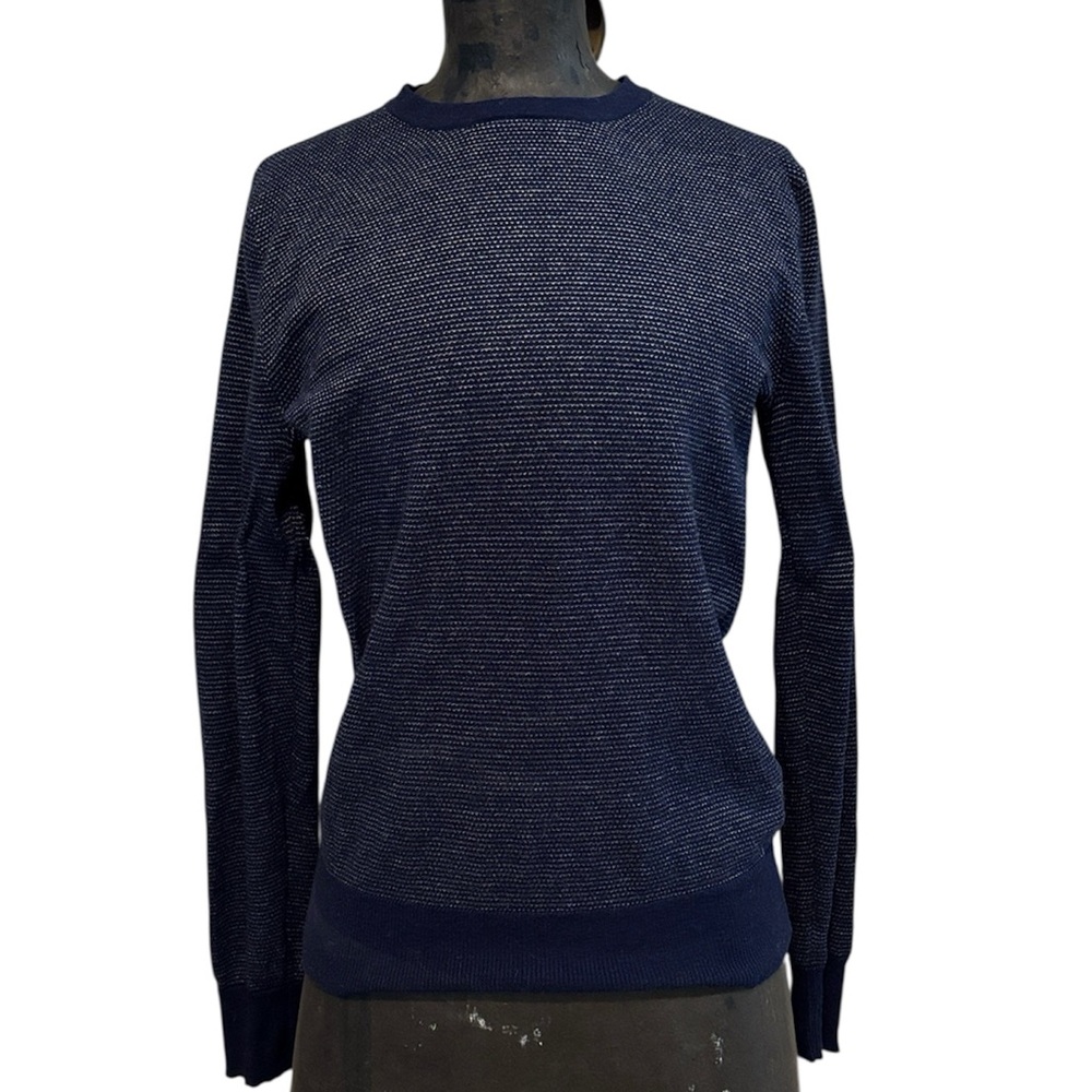 J. Crew Cashmere Blend Dark Blue Crewneck Sweater